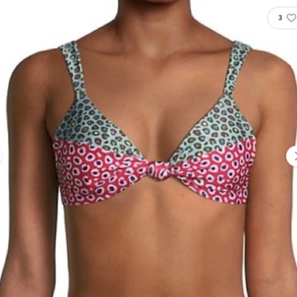 Farm Rio Leopard Patch Bra Top In Multi - Picture 6 of 7